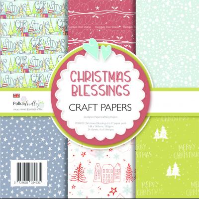 Polkadoodles Christmas Blessings Designpapier - Paper Pack